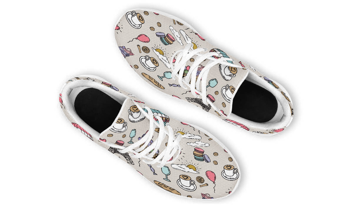 Paris Sneakers: Paris Icons Pattern Sport Shoes