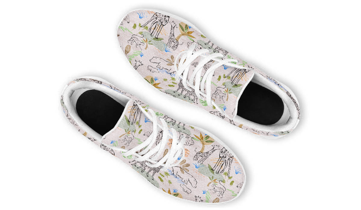 Safari Sneakers: Animal Doodle Sport Shoes
