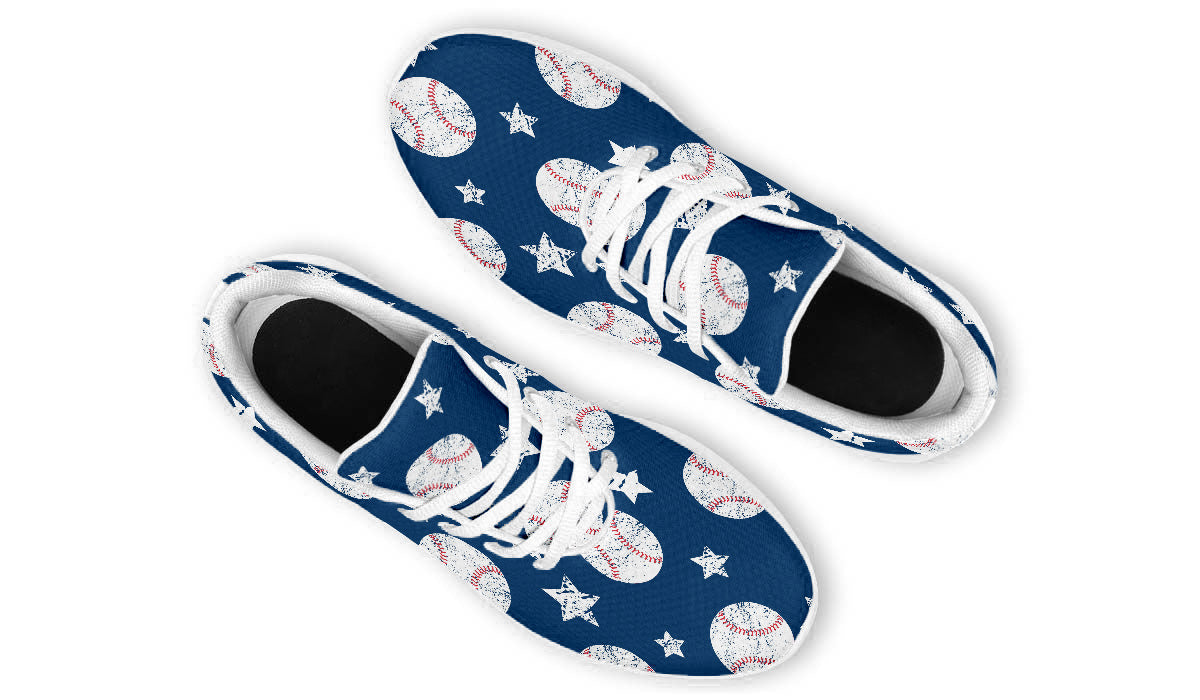 Baseball Sneakers: All-Star Baseball Pattern Sport Shoes