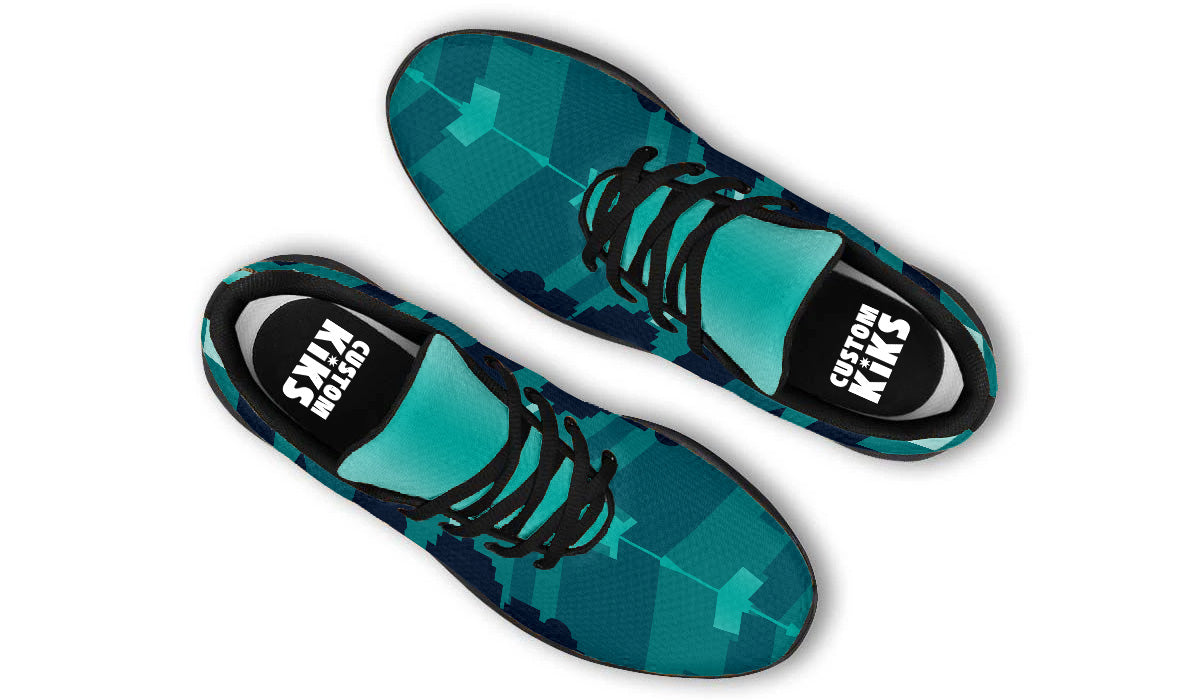New York Sneakers: New York Skyline Pattern Sport Shoes