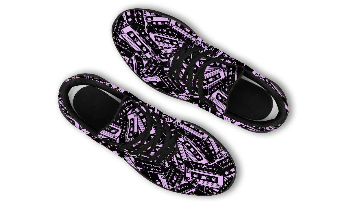 Cassette Sneakers: Cassette Tape Pattern Sport Shoes