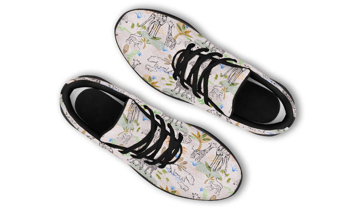 Safari Sneakers: Animal Doodle Sport Shoes