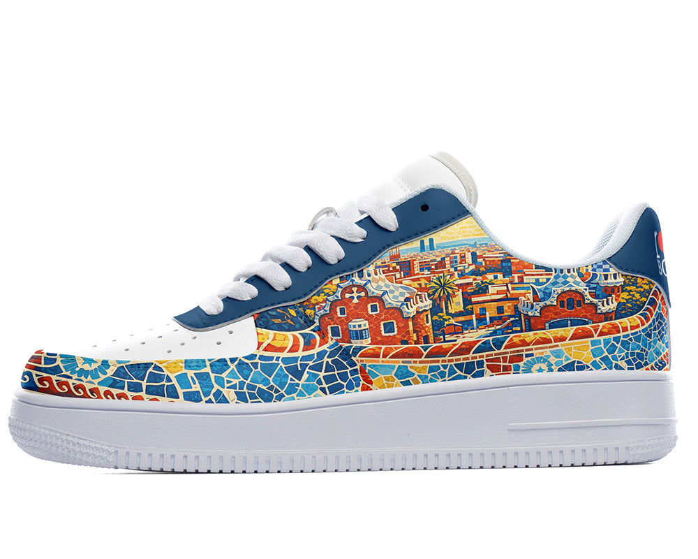 Barcelona Sneakers: Barcelona Mosaic Court Sneakers