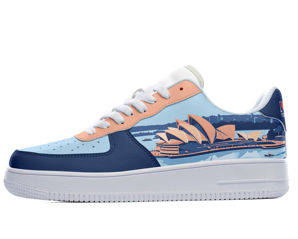 Sydney Sneakers: Sydney Opera House Illustration Court Sneakers