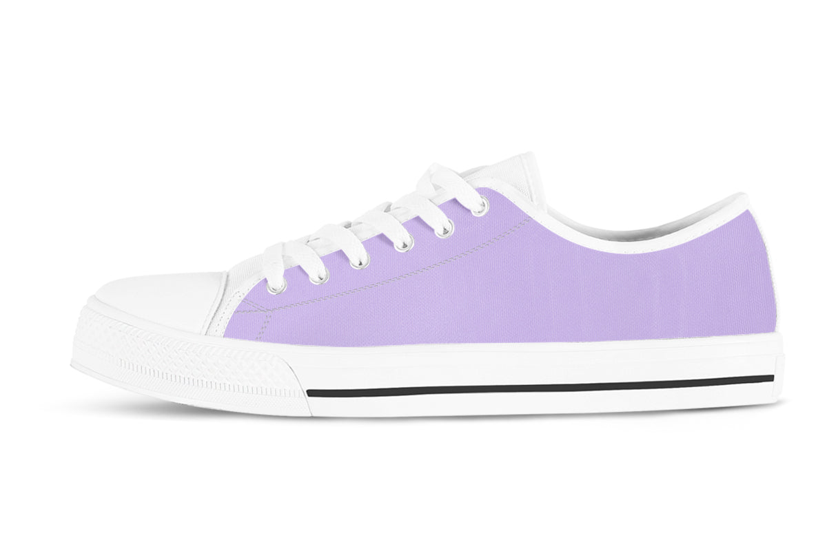 Lavender Sneakers: Solid Lavender Low Top Sneakers