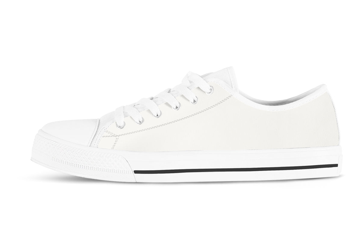 White Sneakers: Solid White Low Top Sneakers