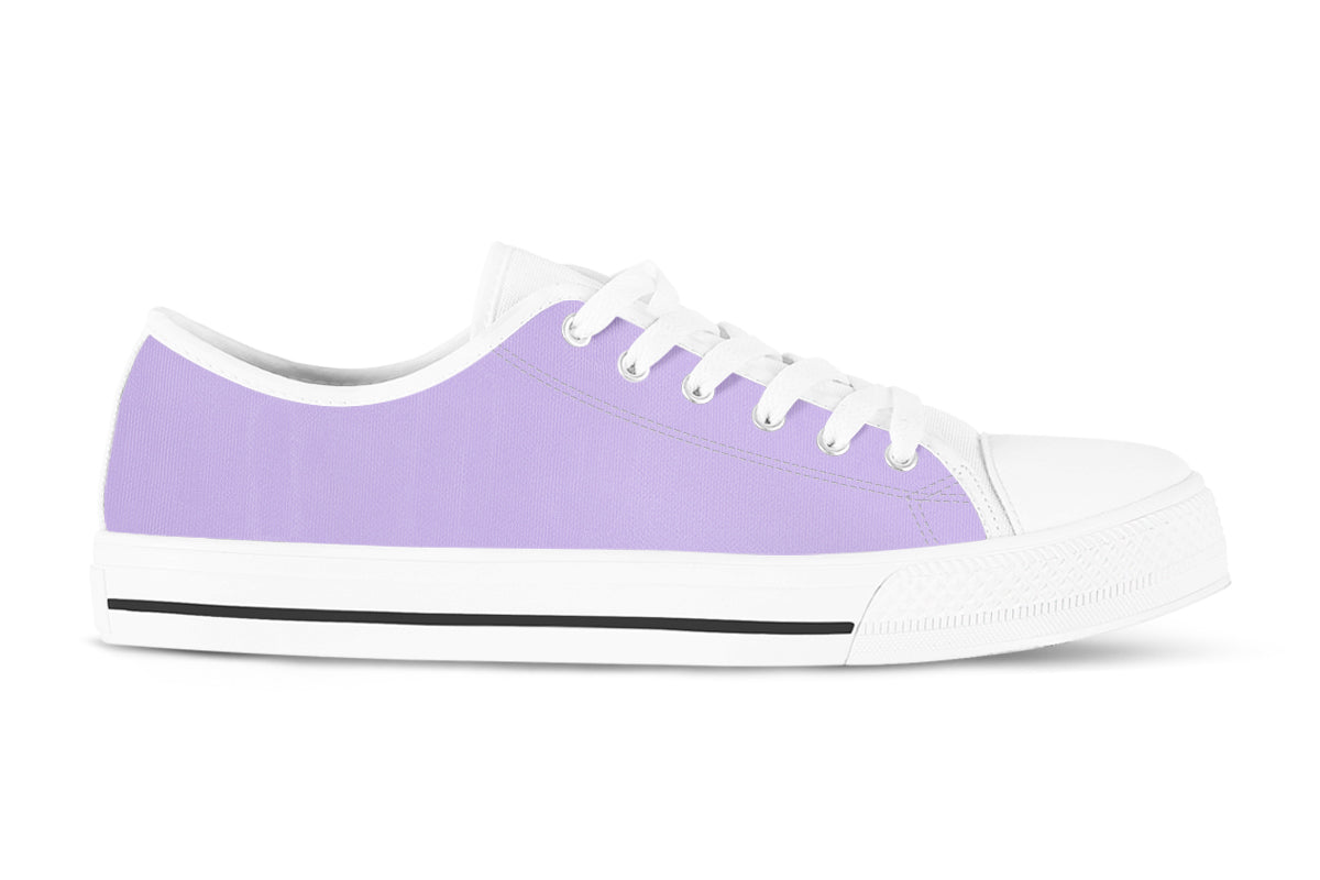 Lavender Sneakers: Solid Lavender Low Top Sneakers