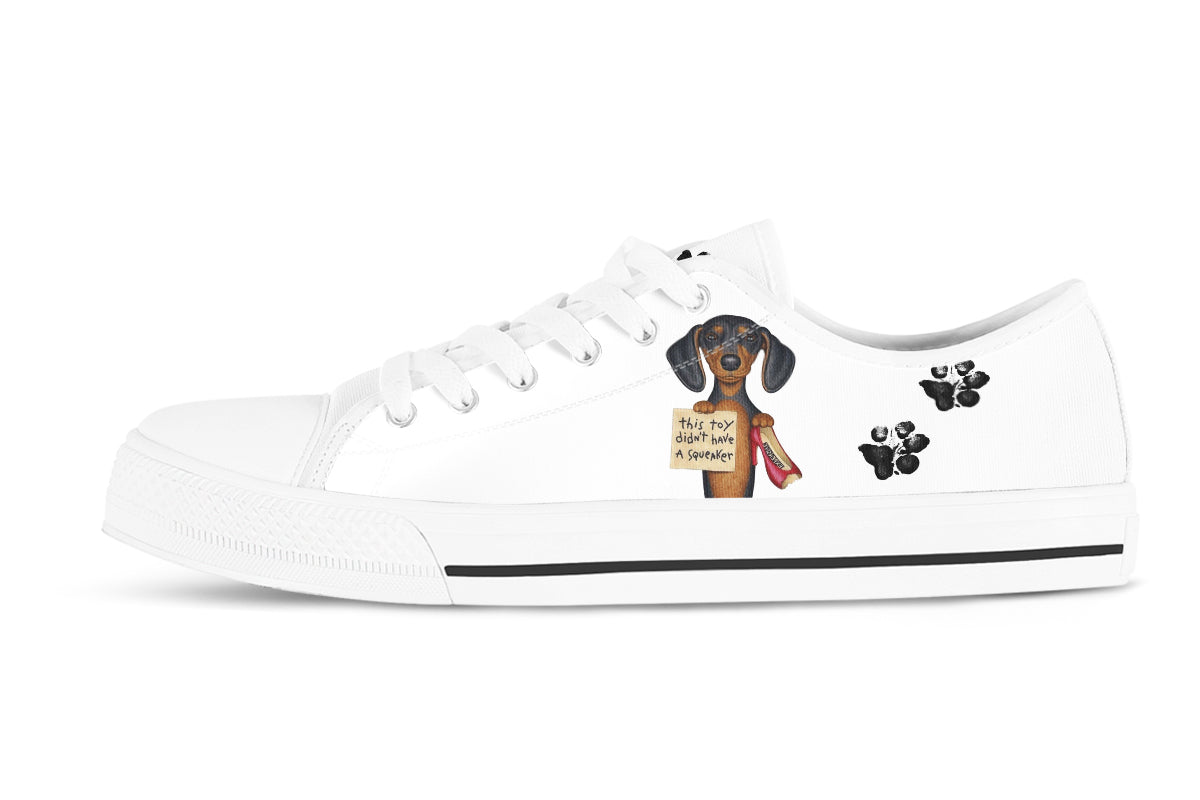 Dachshund Sneakers: Dachshund Pattern Low Top Sneakers