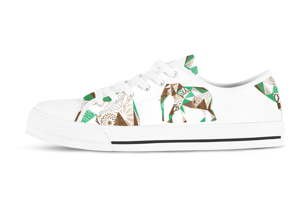 Mosaic Elephant White Casual
