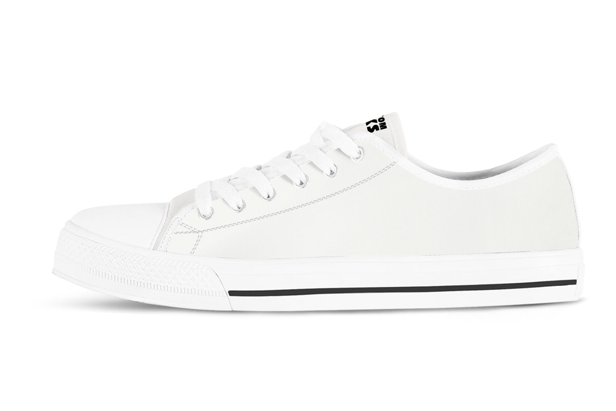 White Sneakers: Solid White Low Top Sneakers