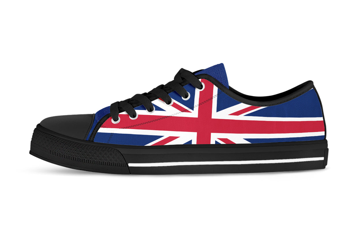 UK Sneakers: UK Flag Pattern Low Top Sneakers
