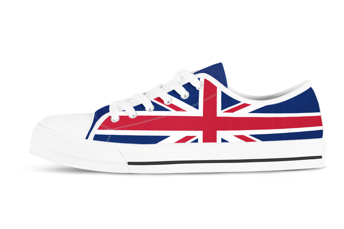 UK Sneakers: UK Flag Pattern Low Top Sneakers