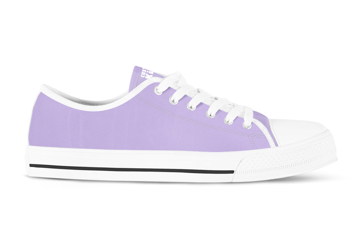 Lavender Sneakers: Solid Lavender Low Top Sneakers