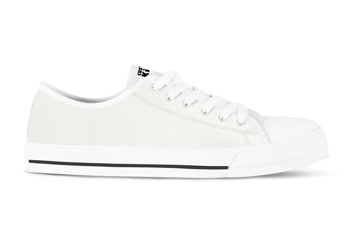 White Sneakers: Solid White Low Top Sneakers