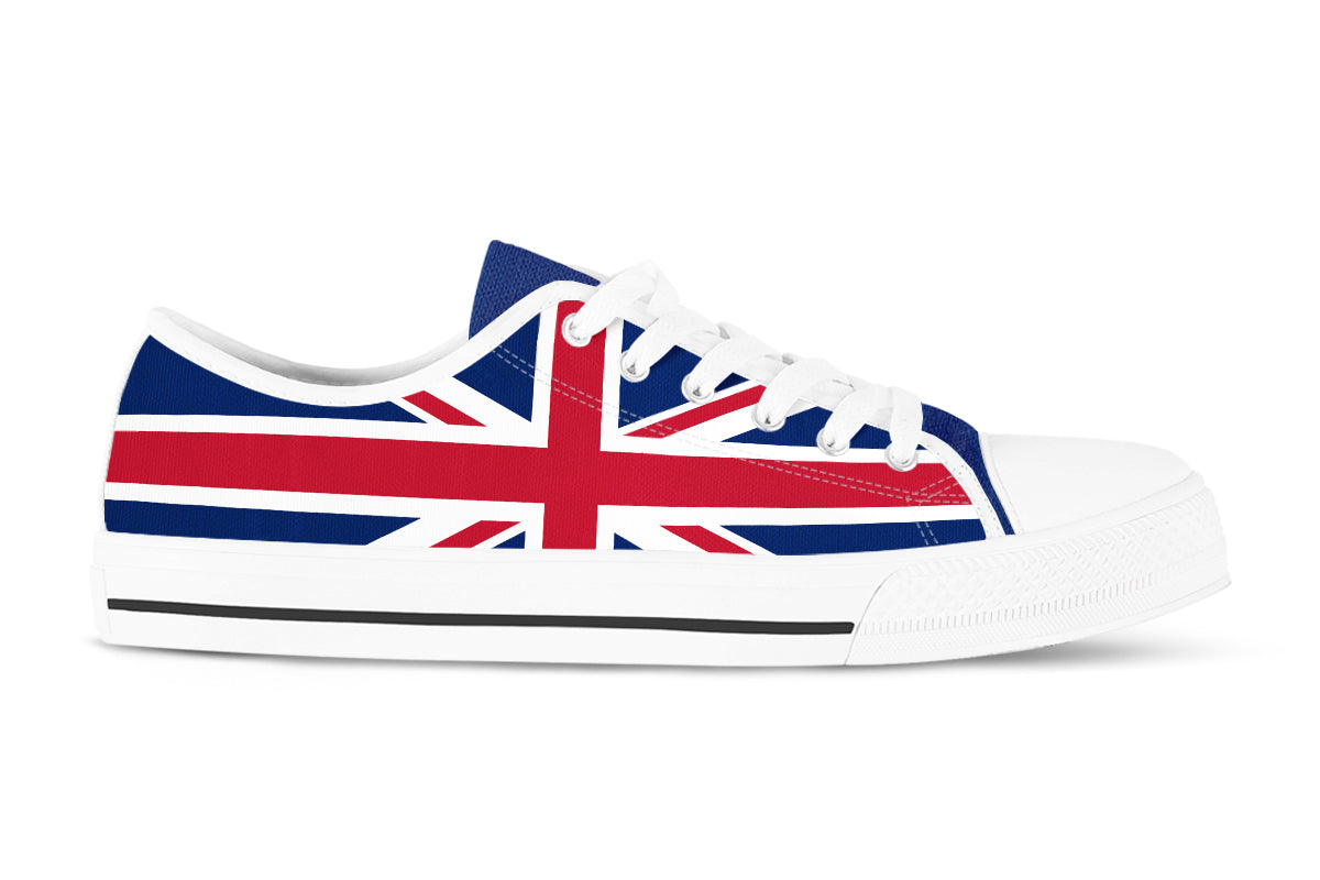 UK Sneakers: UK Flag Pattern Low Top Sneakers