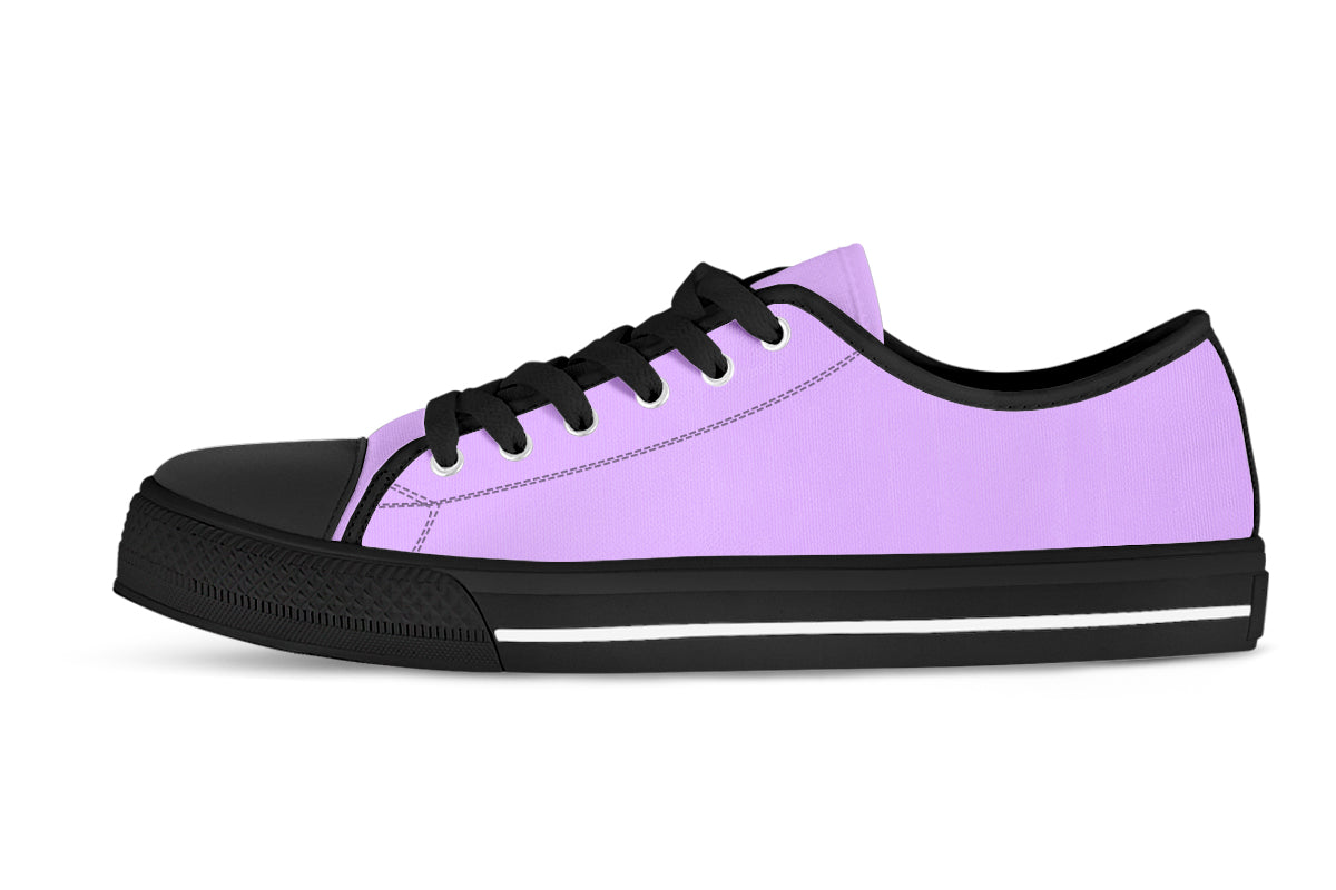Mauve Sneakers: Solid Mauve Low Top Sneakers