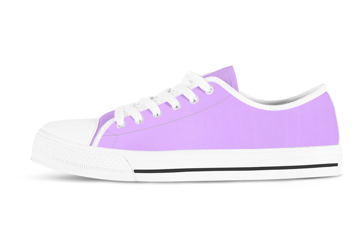 Mauve Sneakers: Solid Mauve Low Top Sneakers