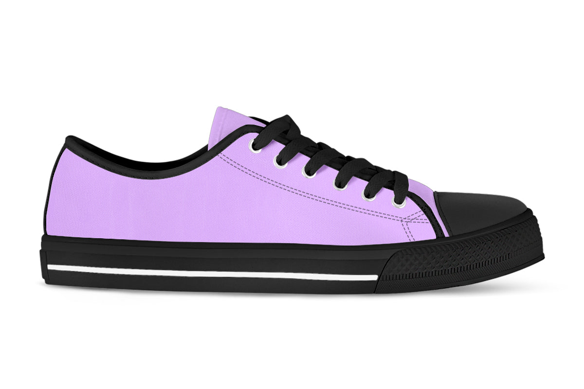 Mauve Sneakers: Solid Mauve Low Top Sneakers