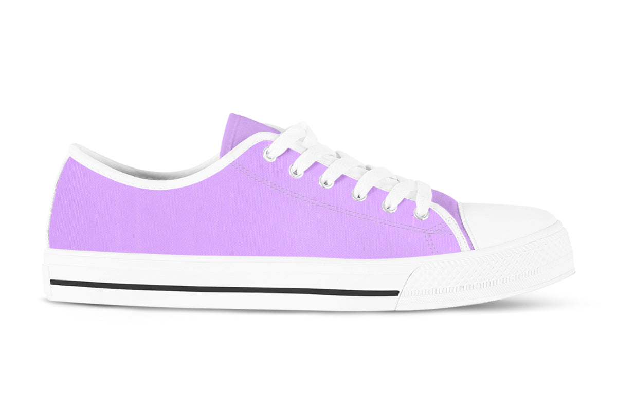 Mauve Sneakers: Solid Mauve Low Top Sneakers
