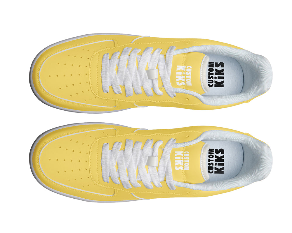 Mustard Sneakers: Solid Mustard Court Sneakers