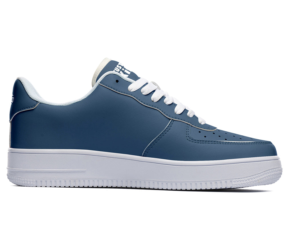 Navy Blue Sneakers: Solid Navy Court Sneakers