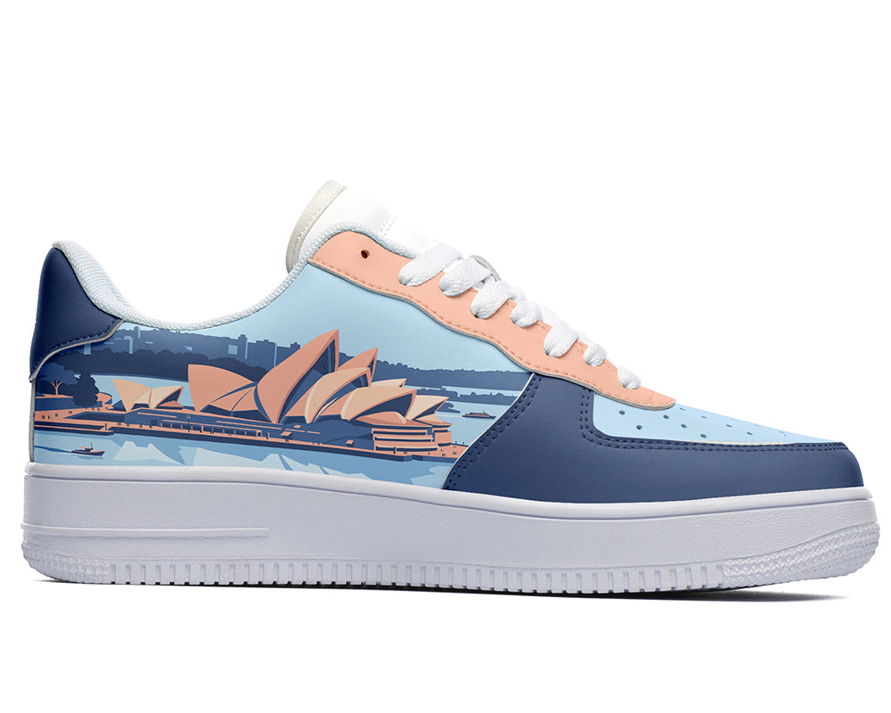 Sydney Sneakers: Sydney Opera House Illustration Court Sneakers