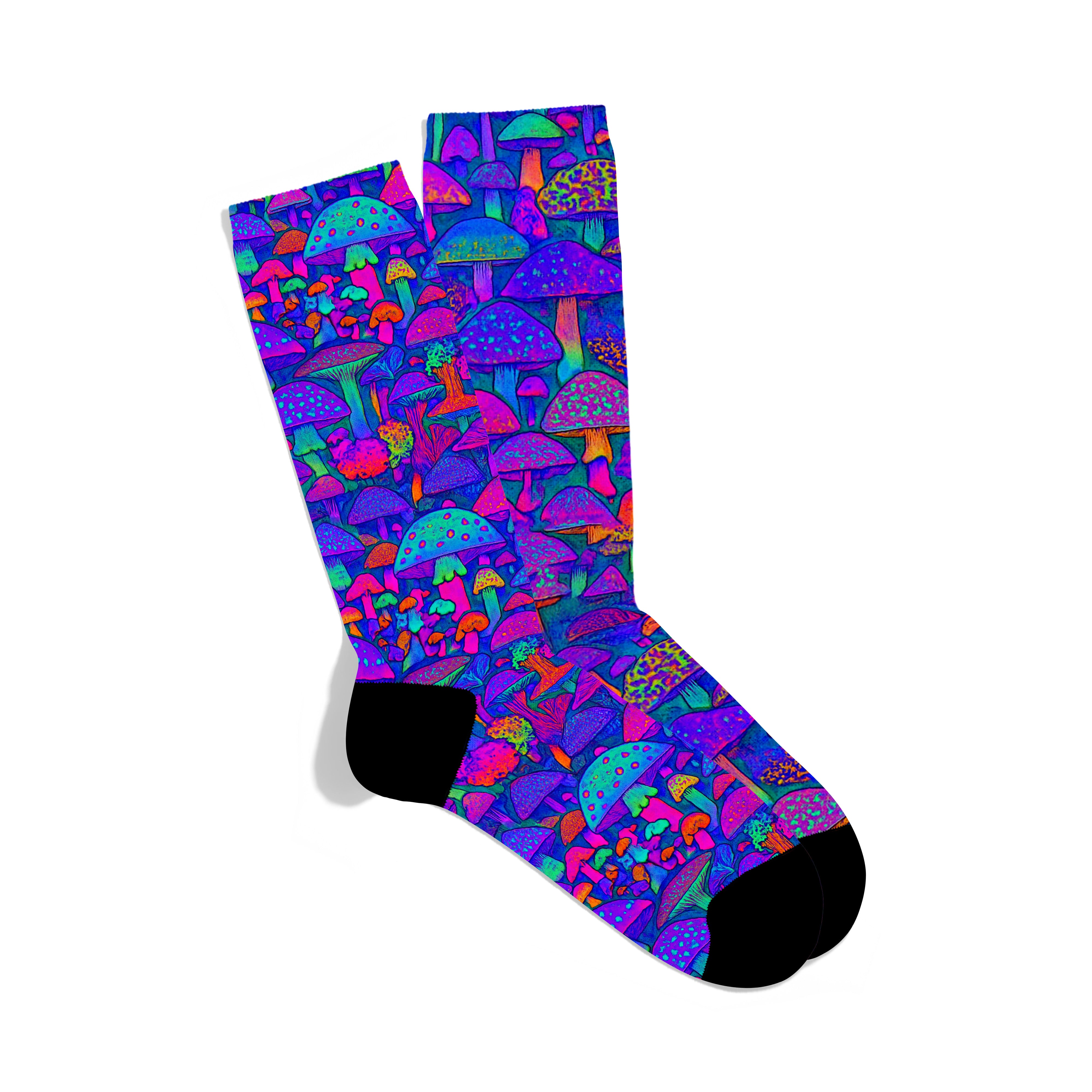 Royal Purple Mushroom Socks