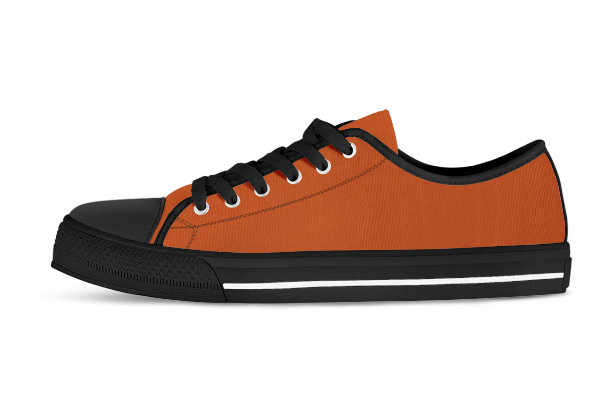 Rust Sneakers: Solid Rust Low Top Sneakers