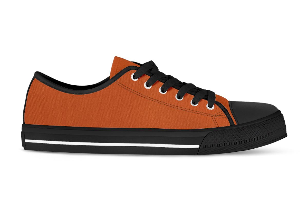 Rust Sneakers: Solid Rust Low Top Sneakers