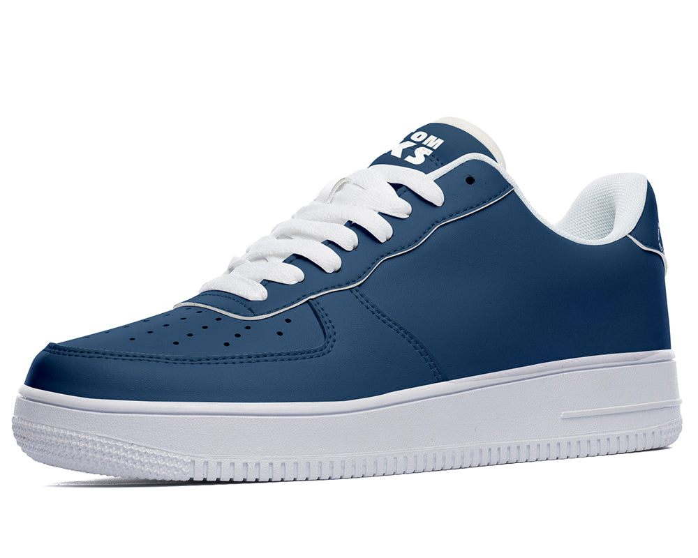 Navy Blue Sneakers: Solid Navy Court Sneakers