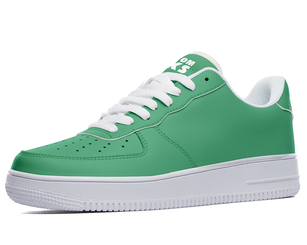 Sea Green Sneakers: Solid Sea Green Court Sneakers