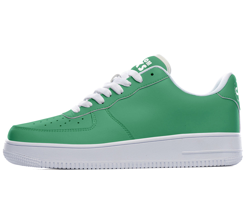 Sea Green Sneakers: Solid Sea Green Court Sneakers