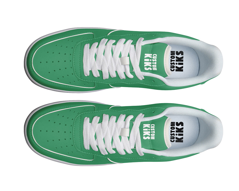Sea Green Sneakers: Solid Sea Green Court Sneakers