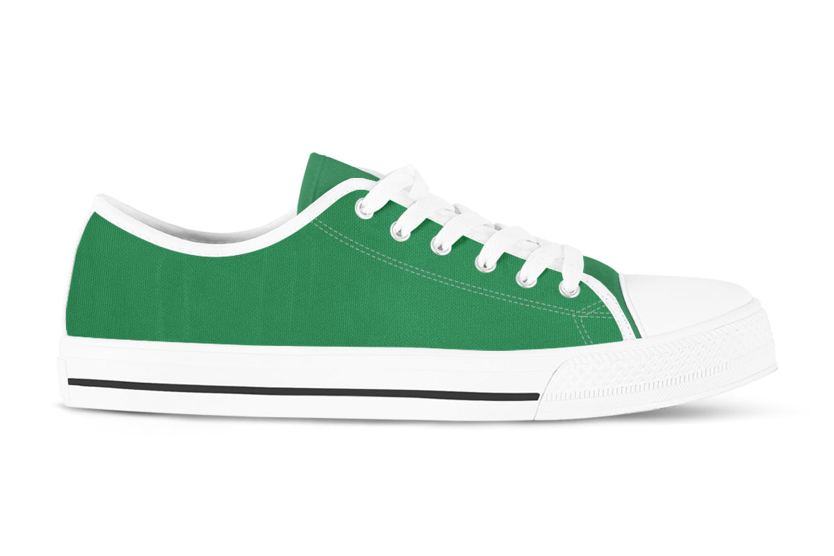 Sea Green Sneakers: Solid Sea Green Low Top Sneakers