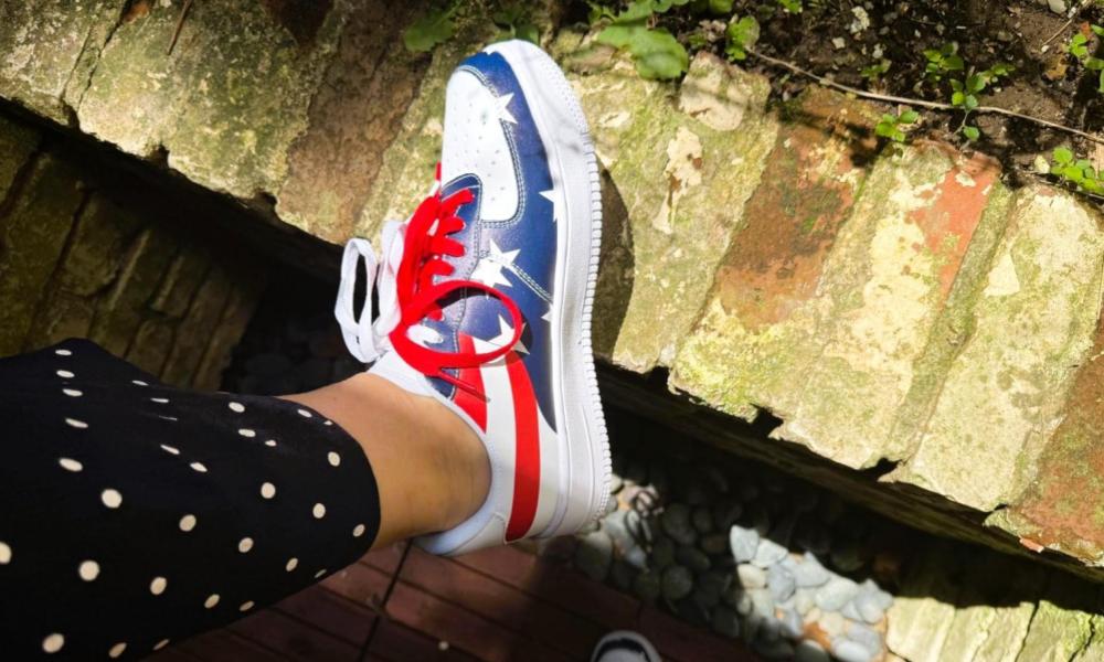 USA Sneakers: American Flag Court Sneakers