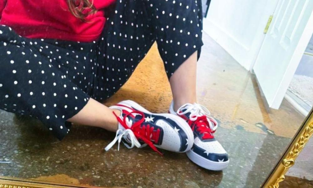 USA Sneakers: American Flag Court Sneakers