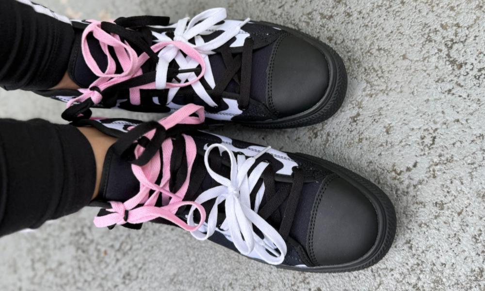 Cow Sneakers: Cow Print Pattern High Top Sneakers