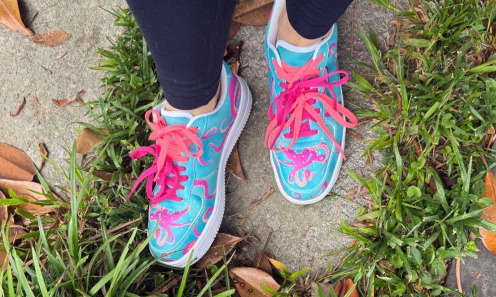 Octopus Sneakers: Octopus Pattern Court Sneakers
