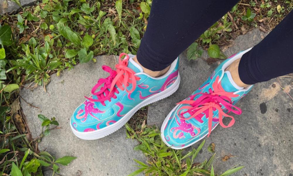 Octopus Sneakers: Octopus Pattern Court Sneakers