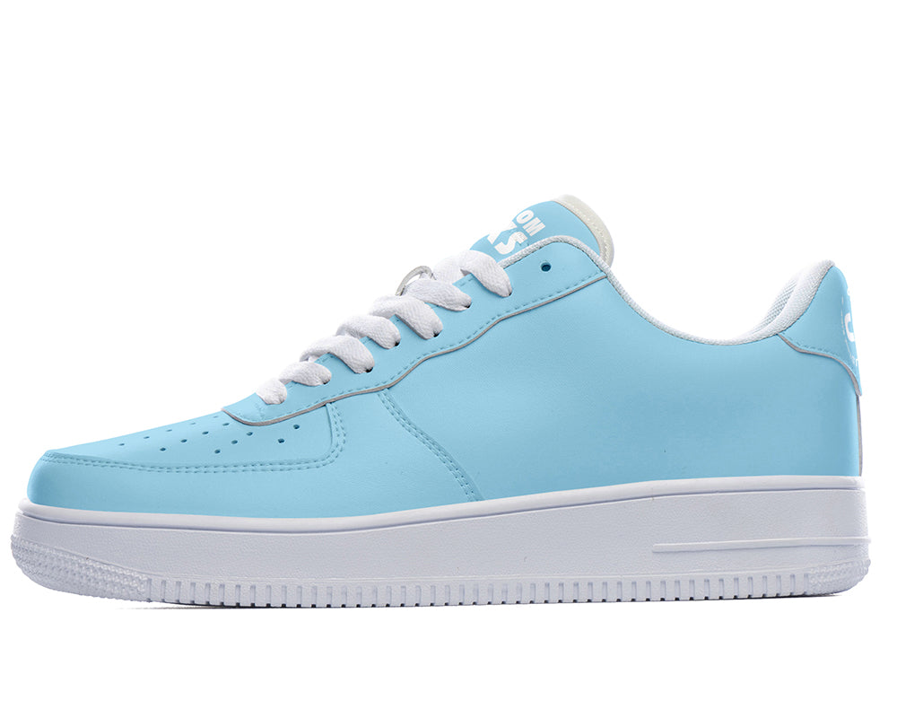 Sky Blue Sneakers: Solid Sky Blue Court Sneakers