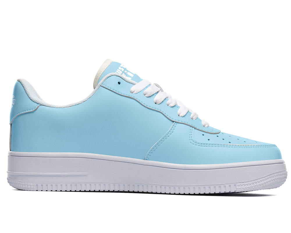 Sky Blue Sneakers: Solid Sky Blue Court Sneakers