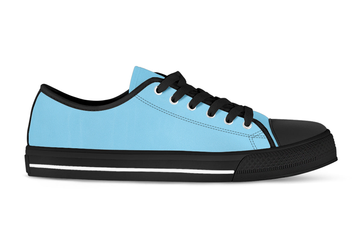 Sky Blue Sneakers: Solid Sky Blue Low Top Sneakers