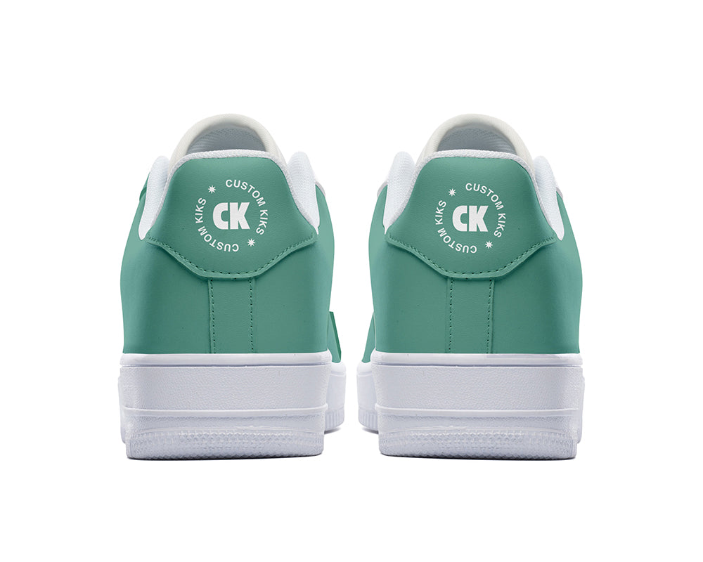 Pine Green Sneakers: Solid Pine Green Court Sneakers