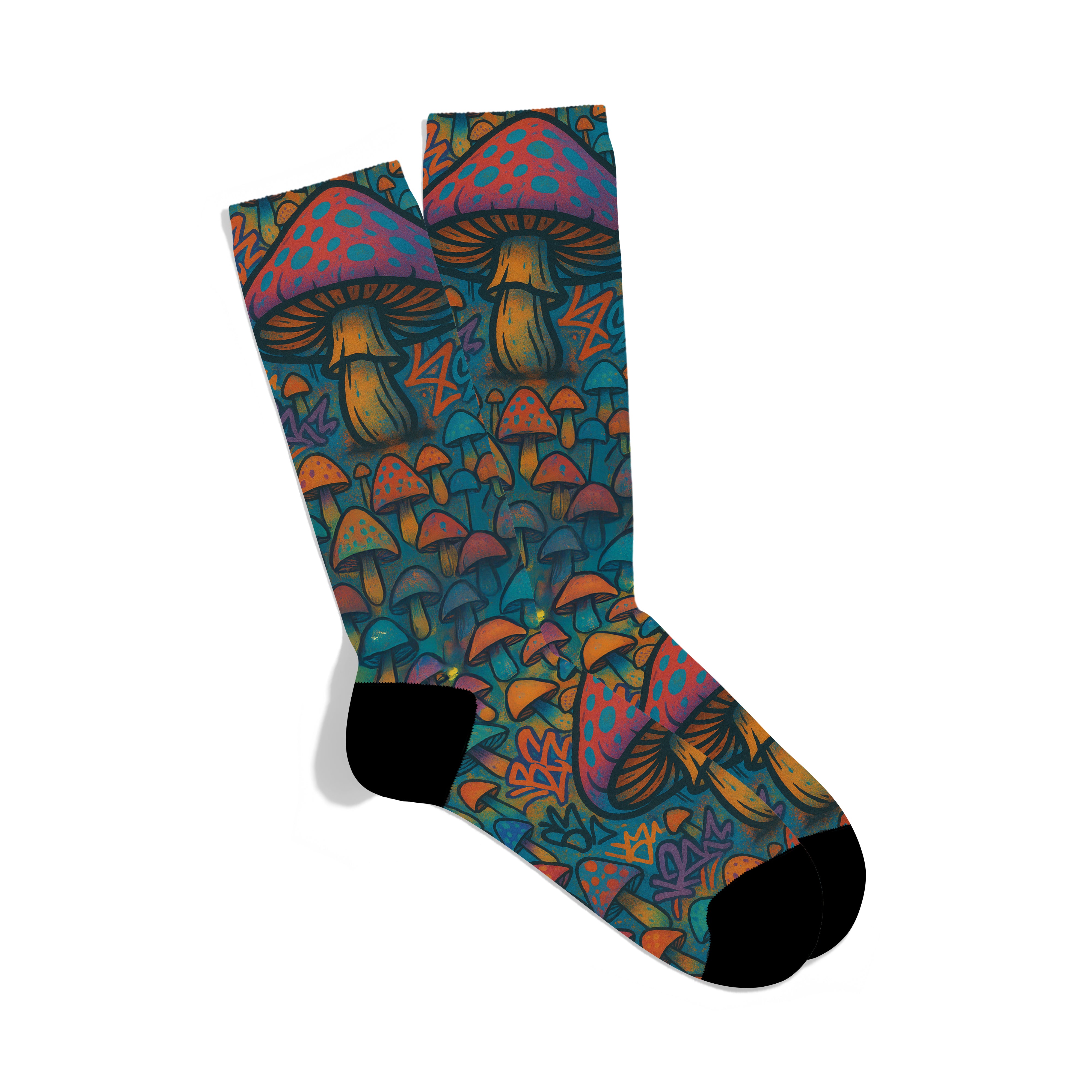 Graffiti Shroom Socks