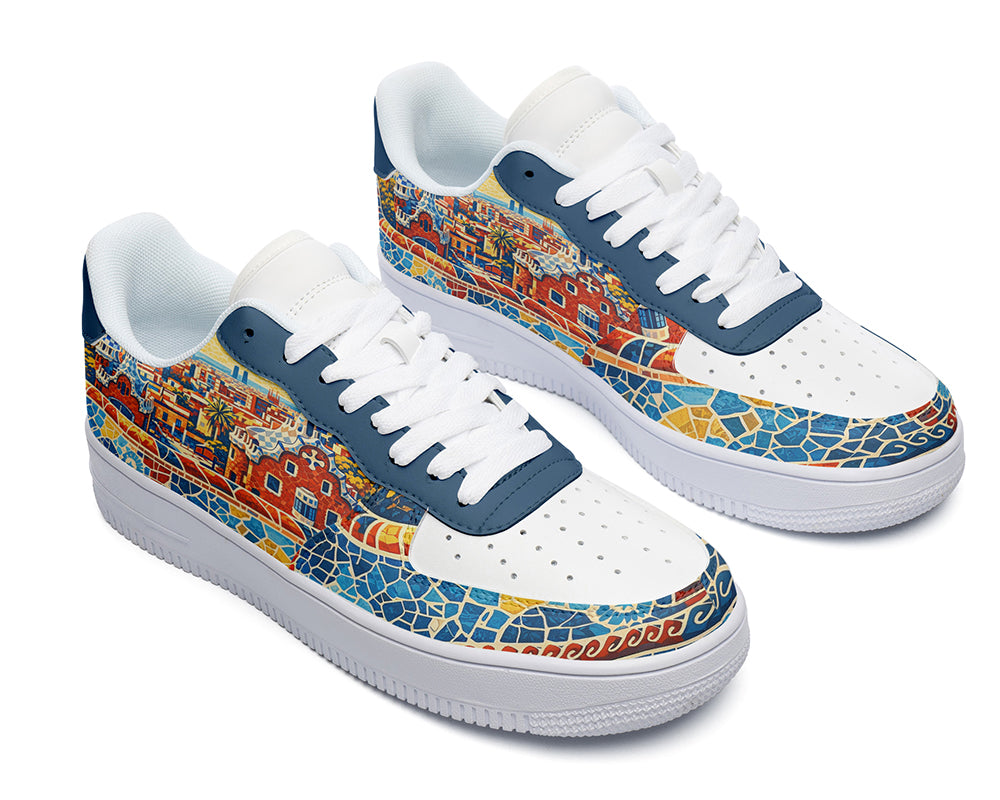 Barcelona Sneakers: Barcelona Mosaic Court Sneakers