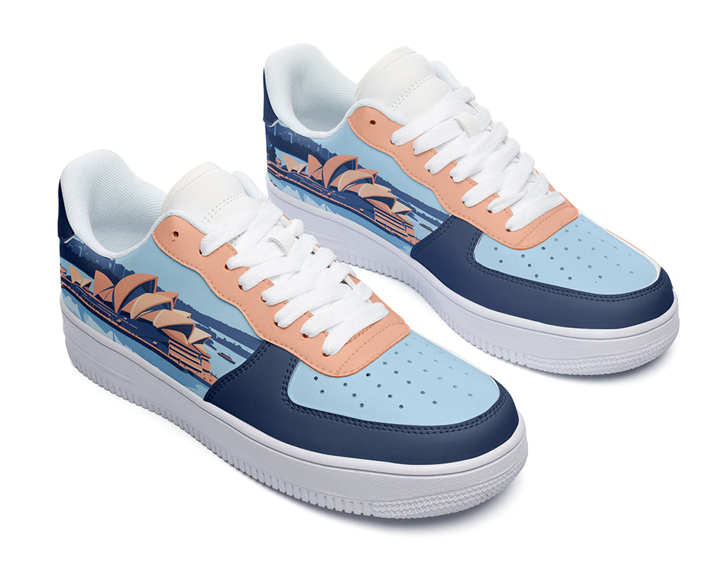 Sydney Sneakers: Sydney Opera House Illustration Court Sneakers