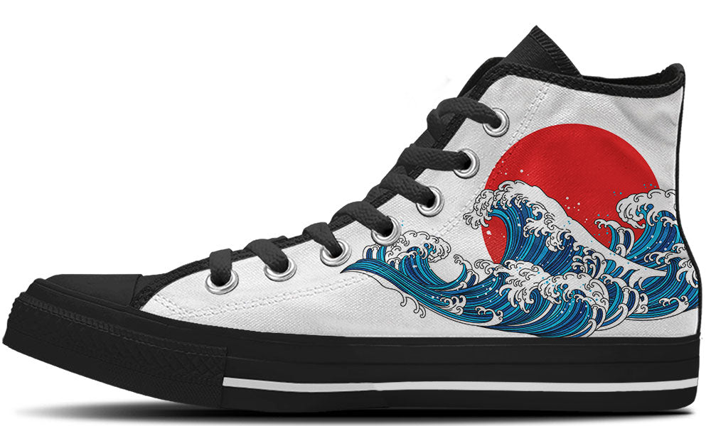 Japan Sneakers: Japanese Wave High Top Sneakers