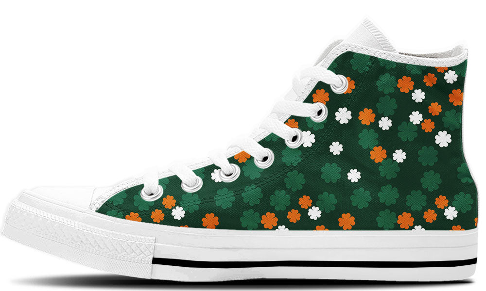 Lucky Clover Green Sneakers for St. Patrick's Day Celebration – Comfortable & Stylish Parade Shoes