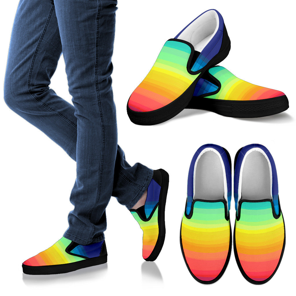 Rainbow Slip-Ons - CustomKiks Shoes