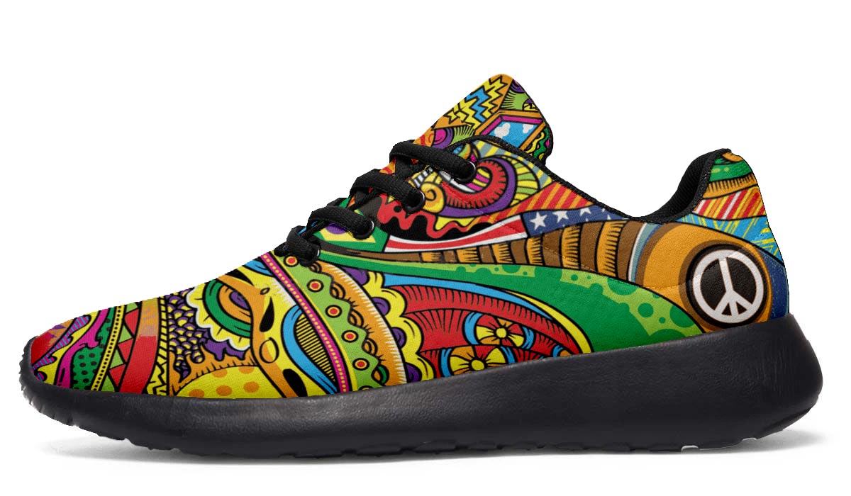 Peace of Color Hippie Sneakers - Black Soles
